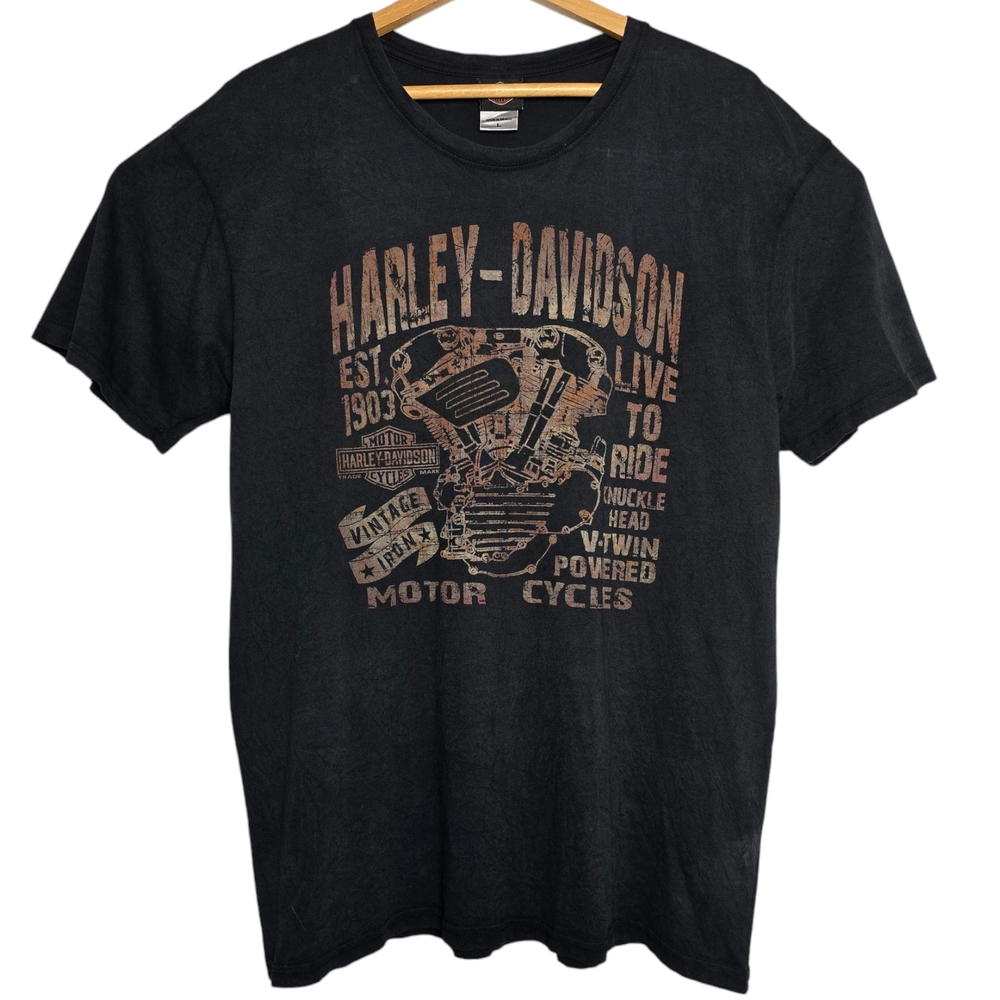 Harley Davidson Knucklehead Graphic T Shirt - Men's Large